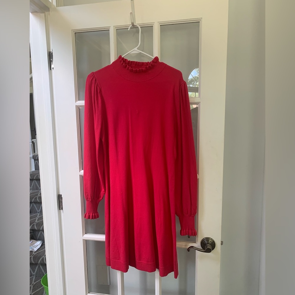NWOT Bright Pink Sweater Dress Size XL